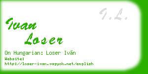 ivan loser business card